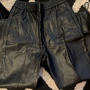 Faux Leather Zara joggers